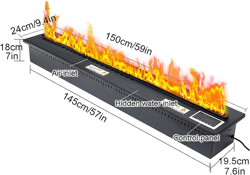 Electric Fireplace,Water Vapor Fireplace with Real Water