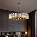 Modern Geometric Crystal Chandelier 14-Light with Adjustable