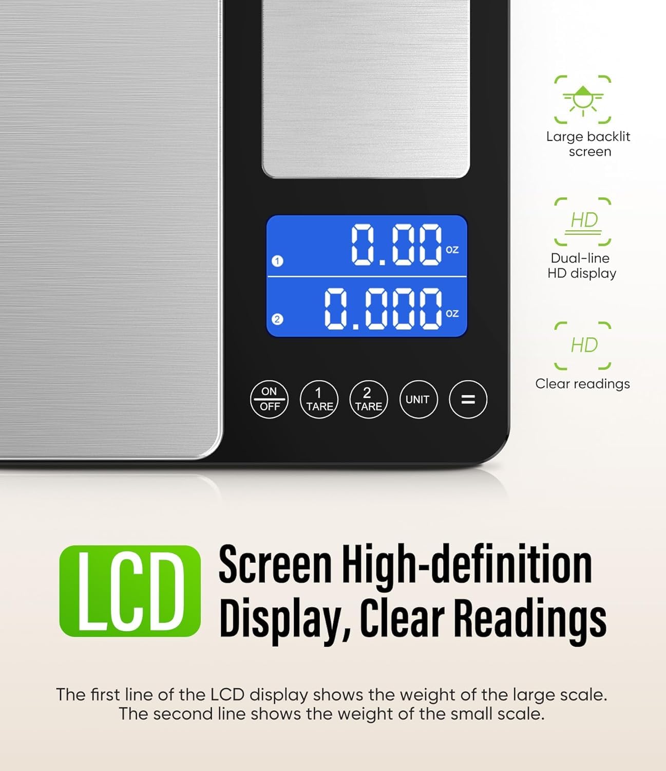 Dual Platform Kitchen Scales with High Precision