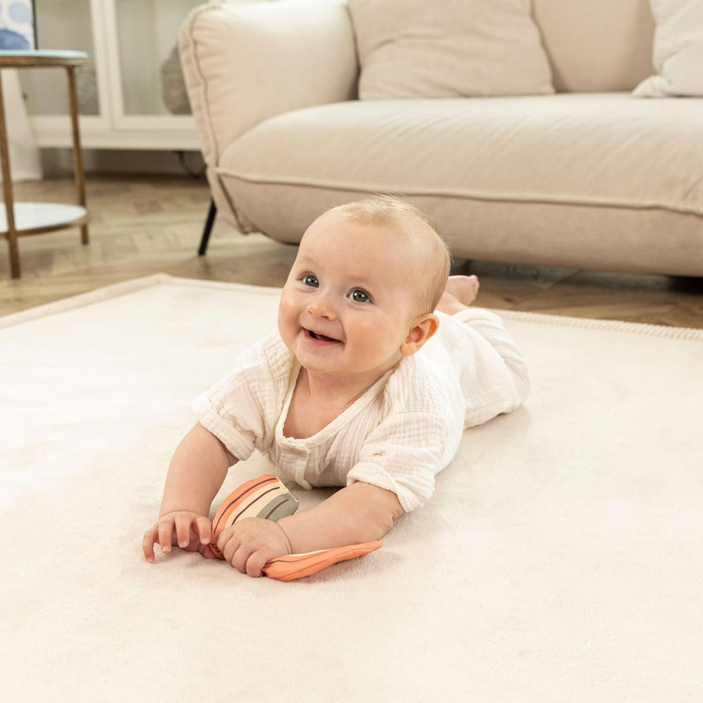 Premium Large Velvet Baby Play Mat 200x150x2.5cm, Beige