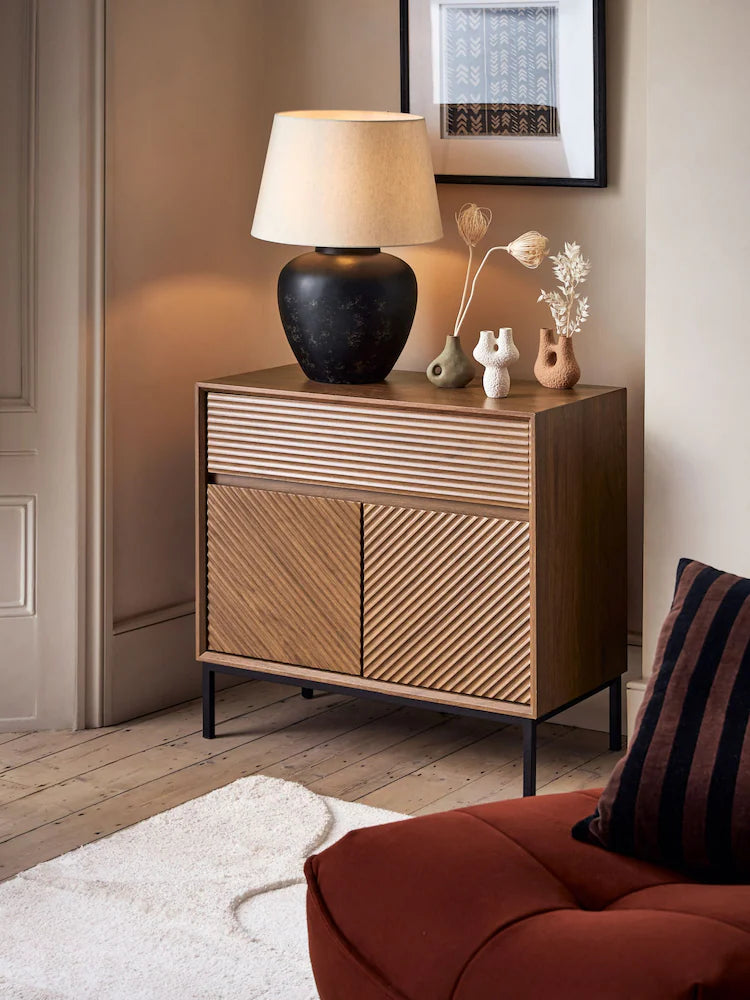 Dark Marlow Oak Effect Small Sideboard
