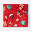 Festive Christmas Treats Fleece Throw - Red
