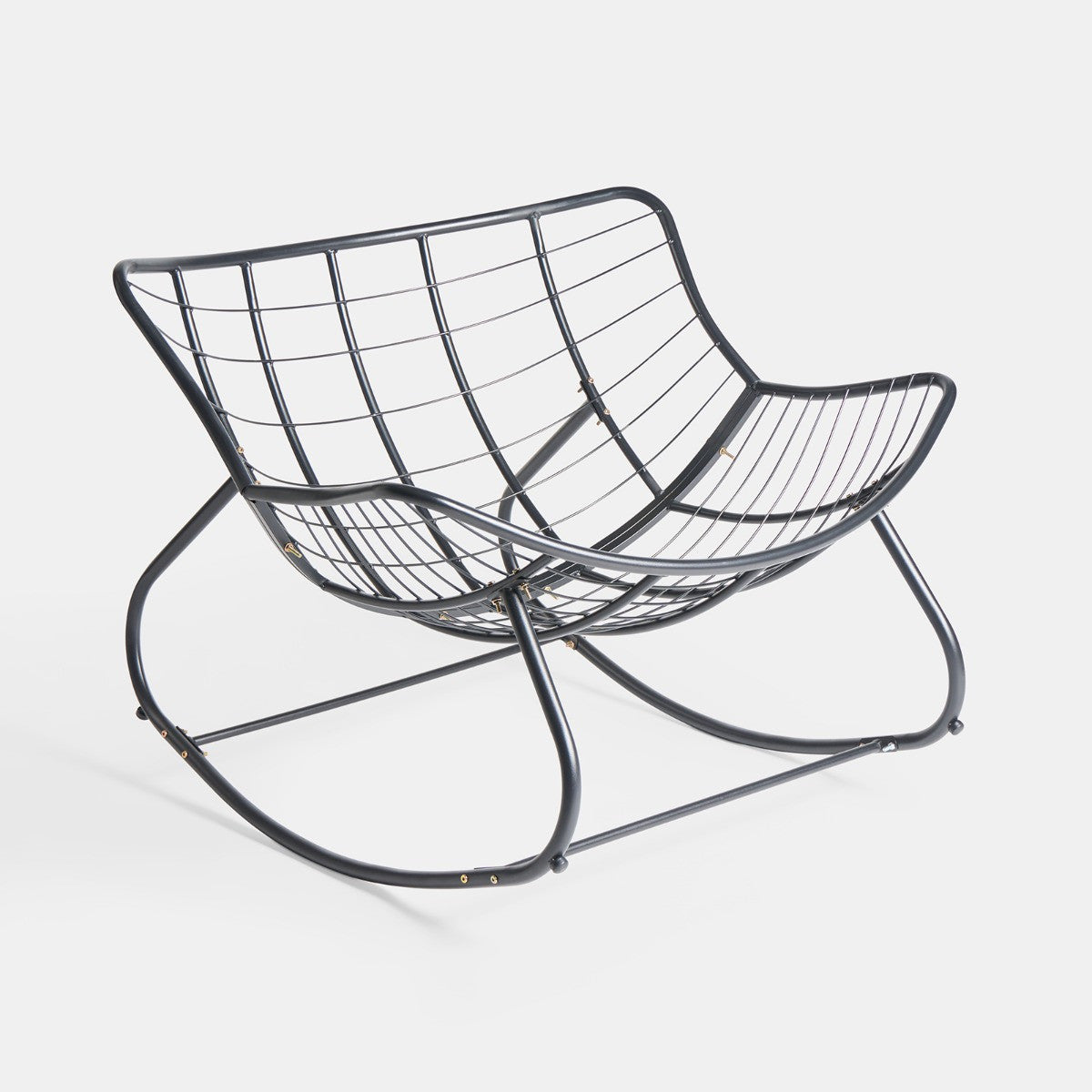 Ribbed Faux Fur Rocking Chair - Natural